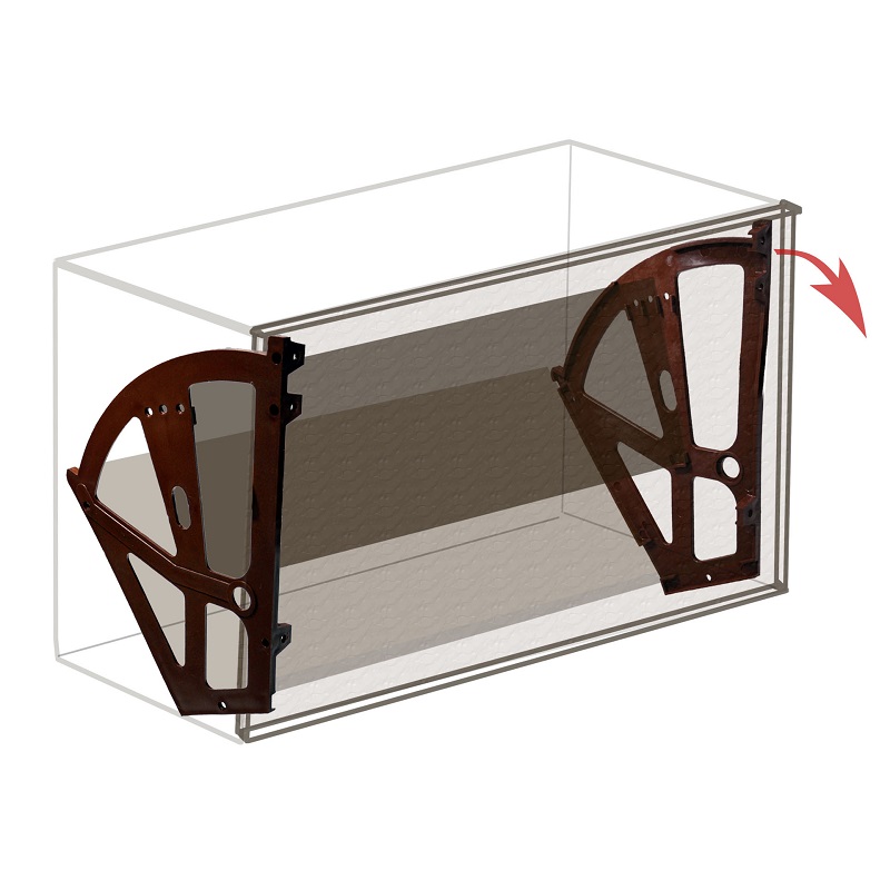 Механизм двухрядной обувницы белый