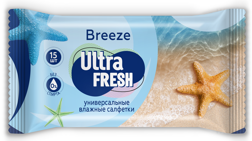 Салфетки влажные ULTRA FRESH Универсальные 15шт