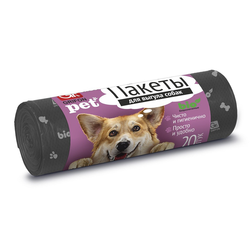 Пакеты для выгула собак GRIFON Bio 301-018 20шт Пакеты для выгула собак GRIFON Bio 301-018 20шт