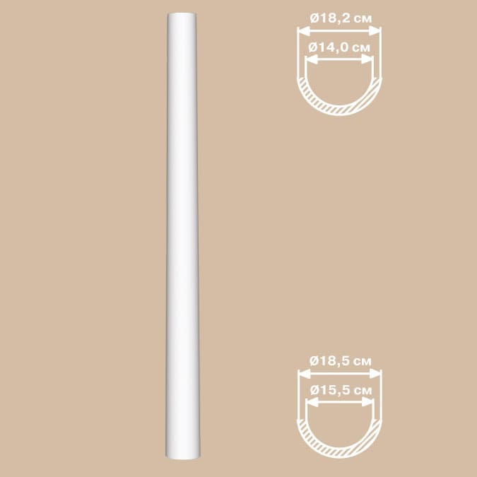 Полуколонна DECOMASTER 180х2400мм 90118-H