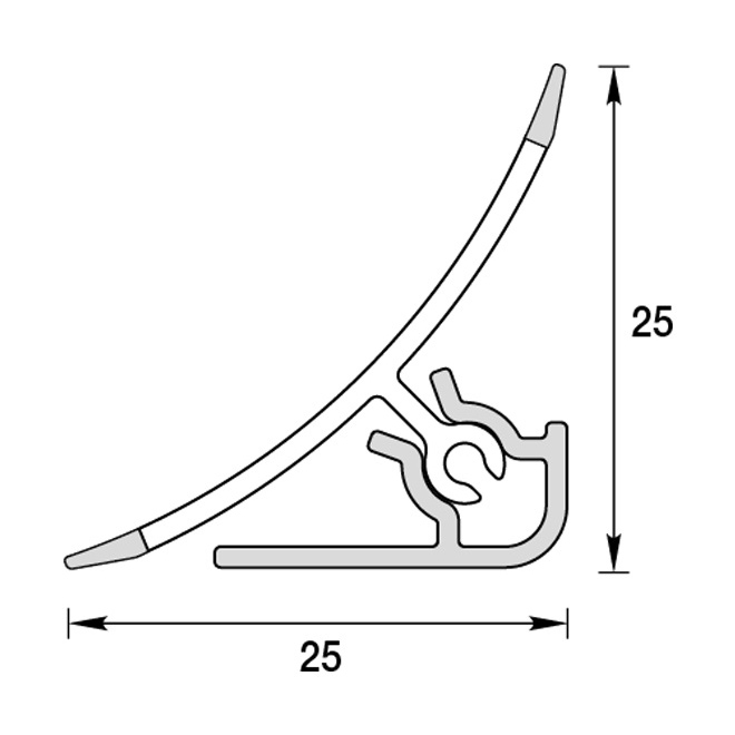 Плинтус для столешницы STELLA Черный