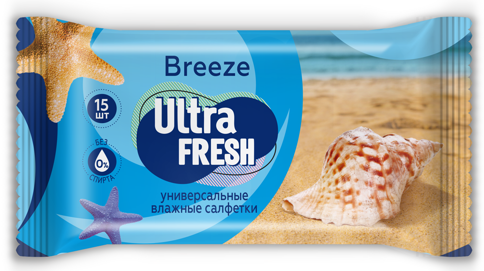 Салфетки влажные ULTRA FRESH Универсальные 15шт