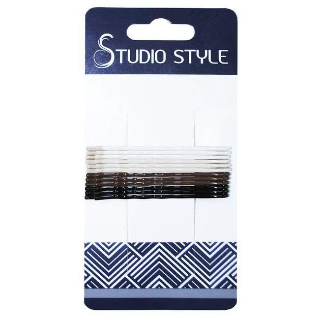 Украшение для волос STUDIO STYLE Невидимки цветные 45922-4387 12шт