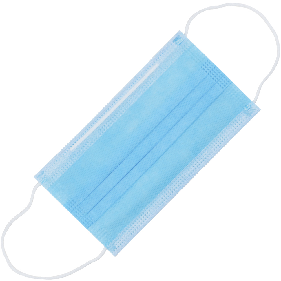 Маска защитная одноразовая 3-х слойная 1шт