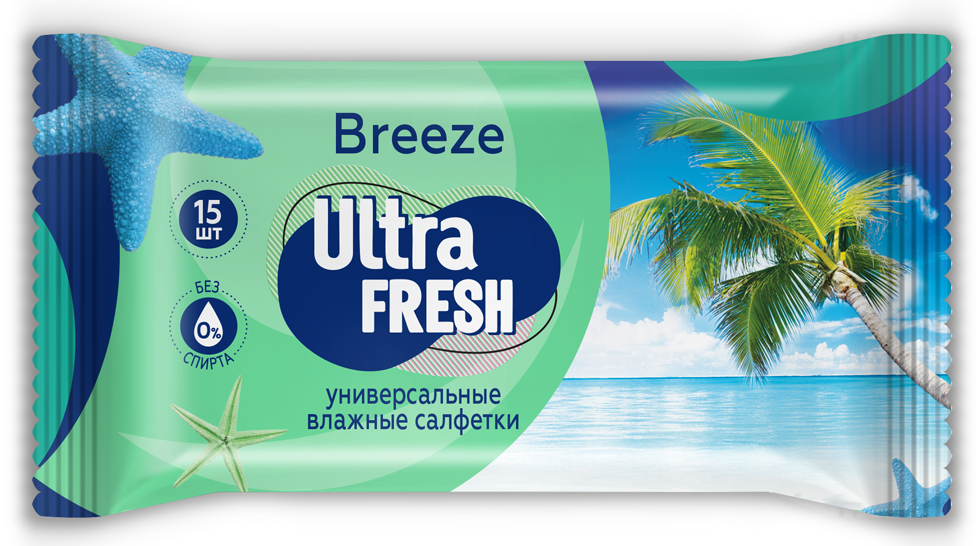 Салфетки влажные ULTRA FRESH Универсальные 15шт