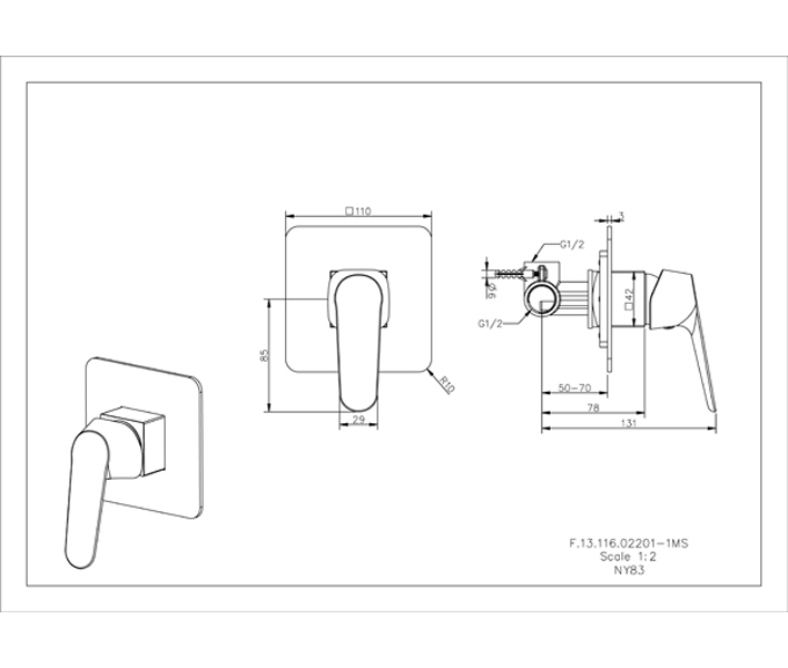 Смеситель для душа ESKO New York NY83