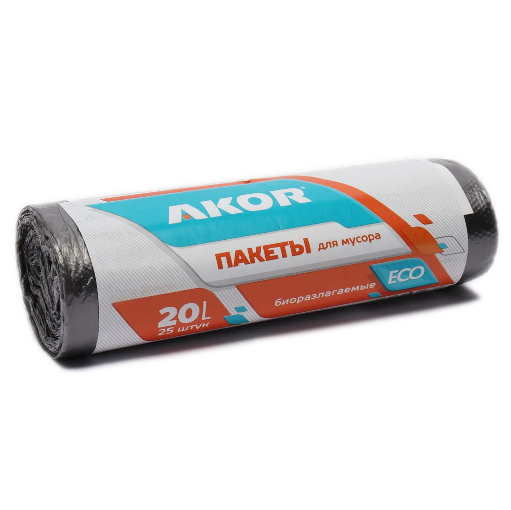 Пакеты для мусора AKOR Биоразлагаемые Eco 20л 25шт