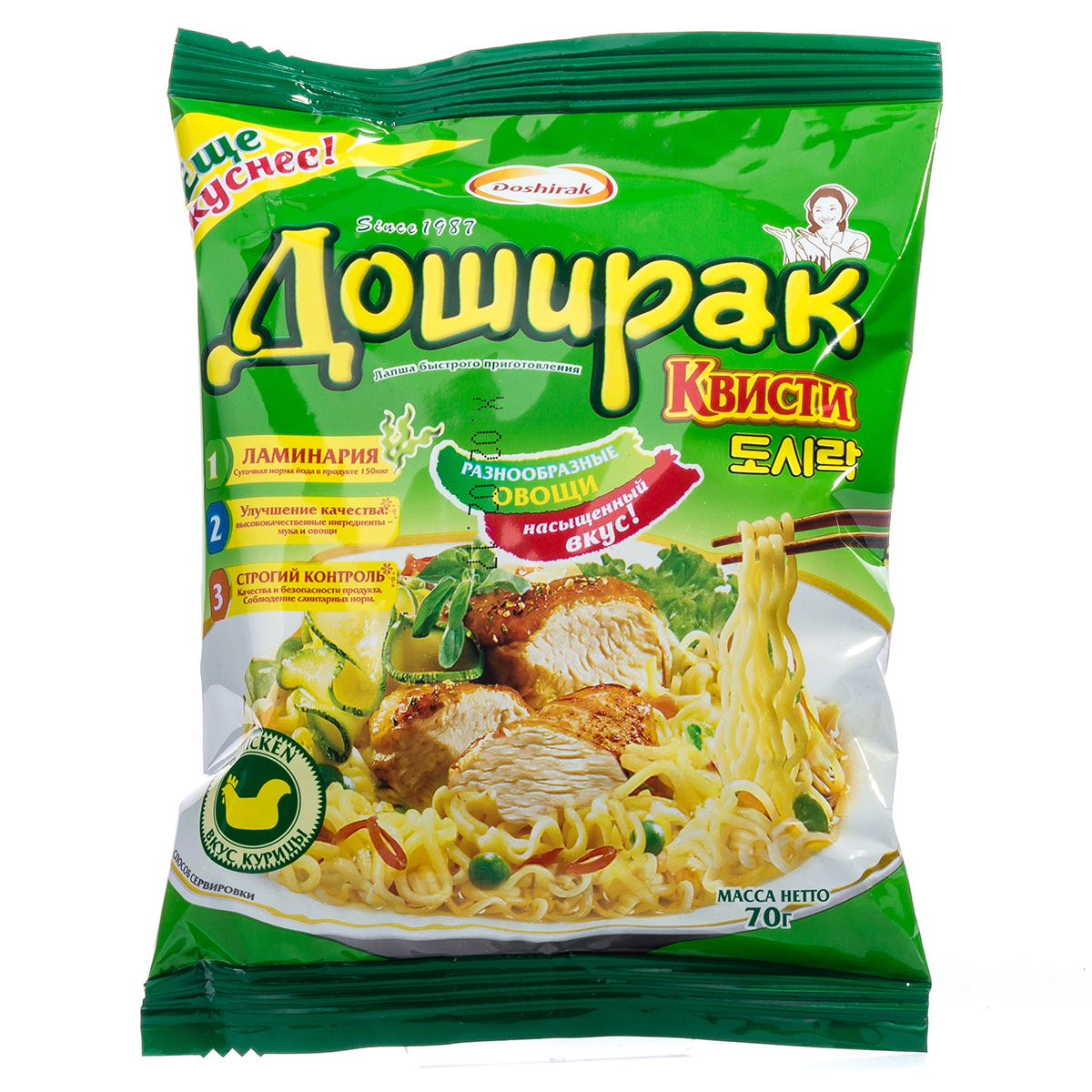 Лапша DOSHIRAK Квисти курица 70г