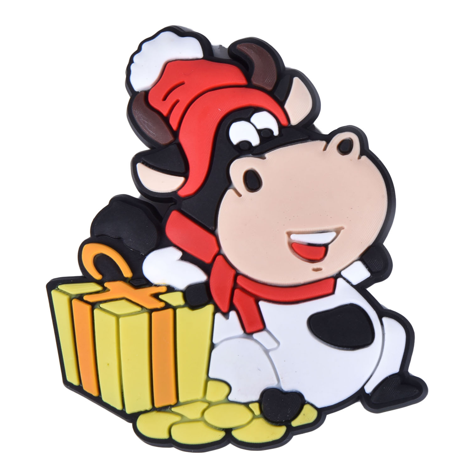 Магнит новогодний Бычок XF49608 6,5см