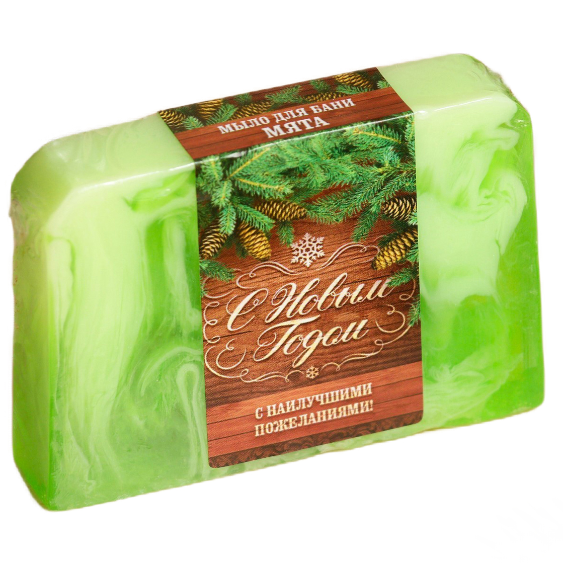 Мыло СПА БАННАЯ ЗАБАВА С Новым годом 80г мята Мыло СПА БАННАЯ ЗАБАВА С Новым годом 80г мята