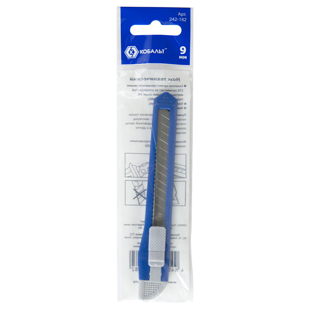 Нож технический КОБАЛЬТ 242-182