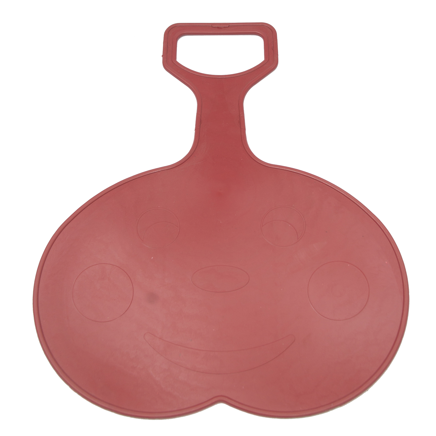 Санки-ледянки БАРС Плоская с ручкой красная 45х31х2см